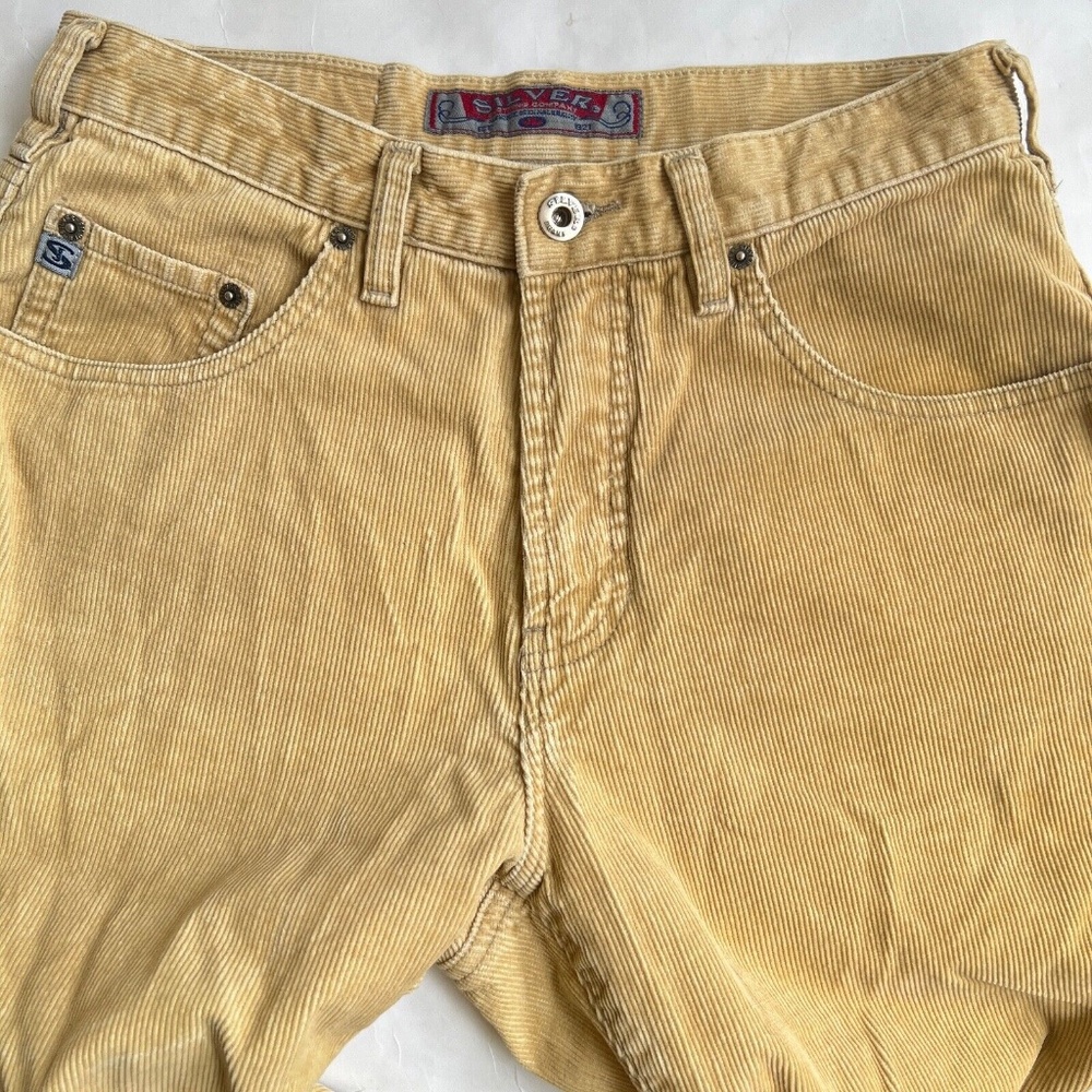 Vintage Silver Jeans Pants Size 29 Gold Yellow Corduroy Staight Leg Mid Rise - Picture 7 of 11